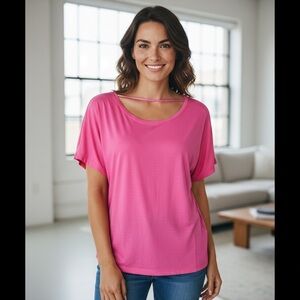 Joe Fresh Pink Short Sleeve Shirt Size 2X